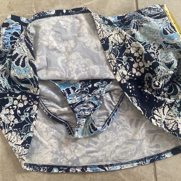 Sunsets Separates Dark Blue Floral Swim Skort - Picture 7 of 8